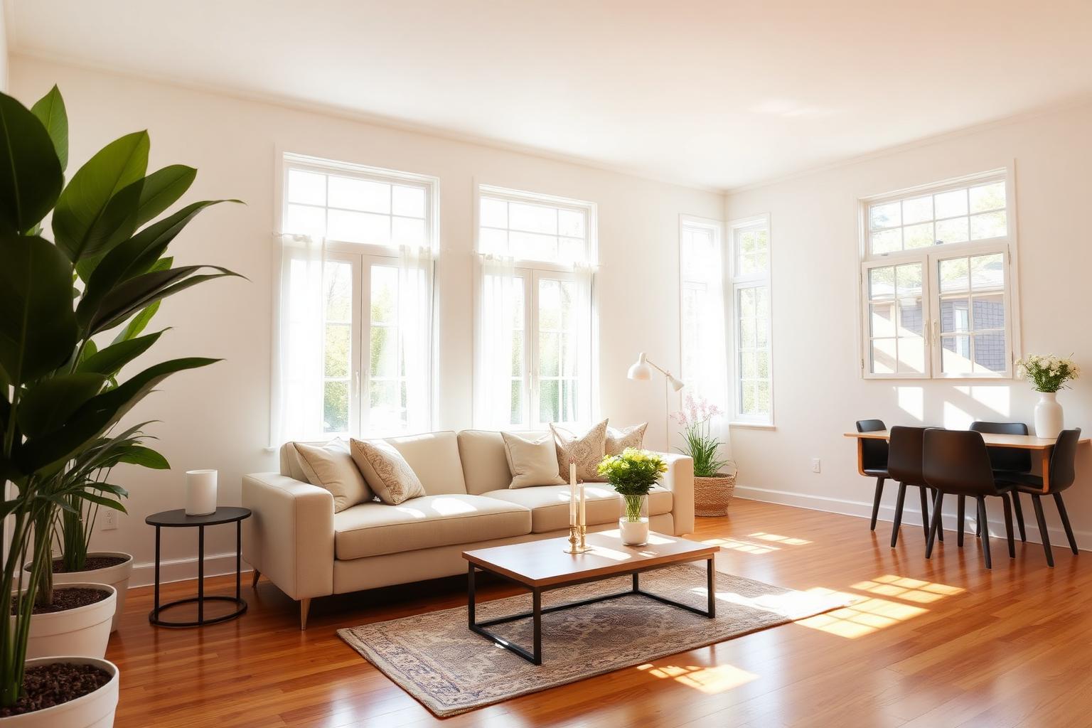 Sparkling clean Pasadena home interior cleaned by Gleam Home Cleaning Service